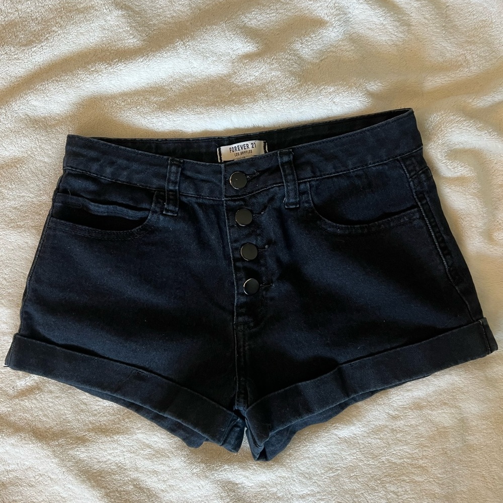 F21 Button High Waisted Shorts